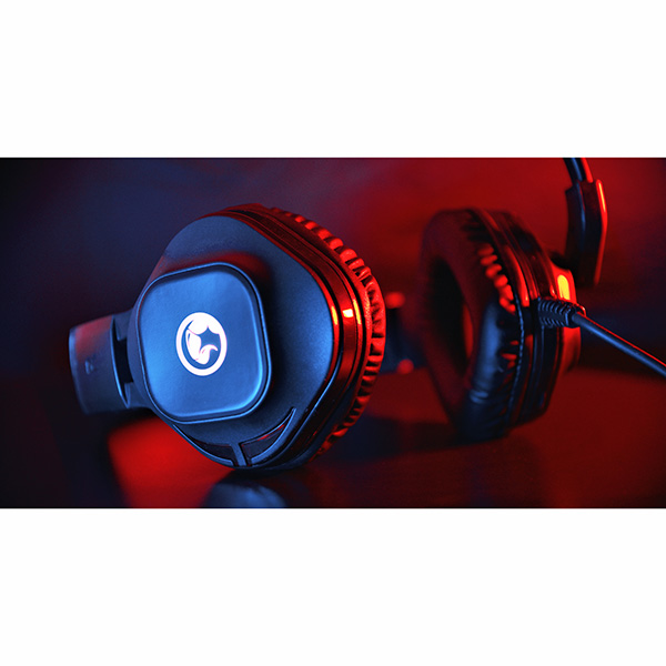 Marvo HG8929 słuchawki z mikrofonem czarna podświetlona 3.5 mm jack + rozdvojka + USB - obrazek 6