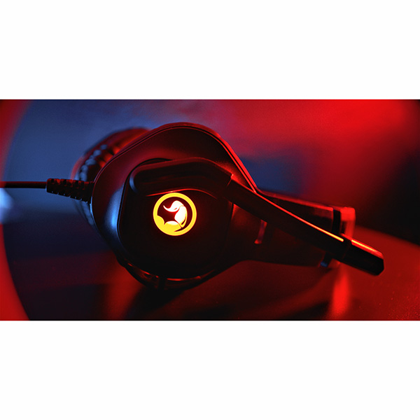 Marvo HG8929 słuchawki z mikrofonem czarna podświetlona 3.5 mm jack + rozdvojka + USB - obrazek 9