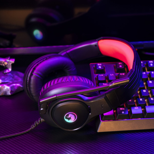 Marvo HG8958 słuchawki z mikrofonem regulacja głośności czarna do gry 3.5 mm jack + rozdvojka + USB - obrazek 8