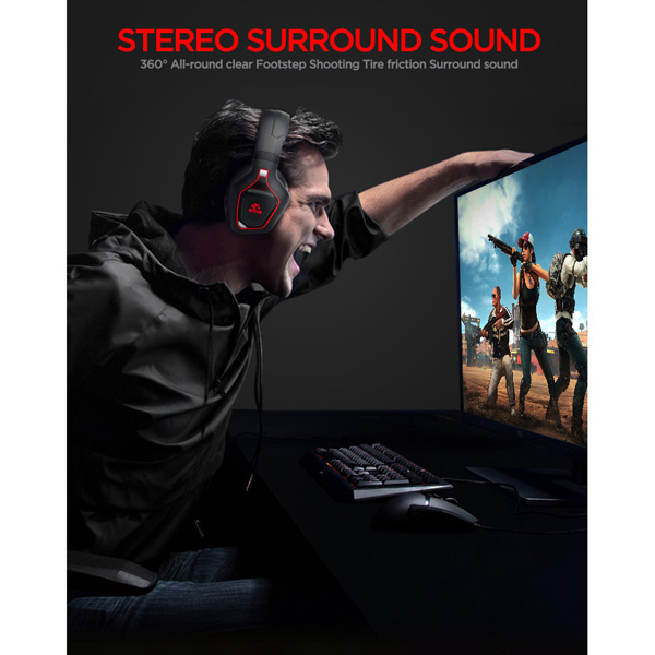 Marvo HG8960 słuchawki z mikrofonem regulacja głośności czarna 2.0 do gry - obrazek 6