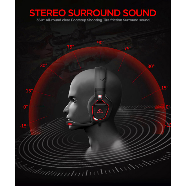 Marvo HG8960 słuchawki z mikrofonem regulacja głośności czarna 2.0 do gry - obrazek 7