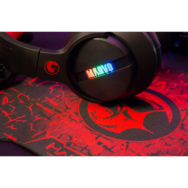 Marvo HG9065 słuchawki z mikrofonem regulacja głośności czarna 7.1 virtual do gry - obrazek 15