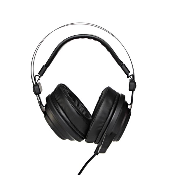 Red Fighter H3 słuchawki z mikrofonem regulacja głośności czarno czerwona dla graczy podświetlenie 2x 3.5 mm jack + USB - obrazek 3