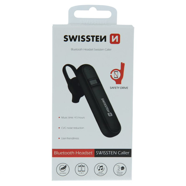SWISSTEN Bluetooth headset caller słuchawka bluetooth słuchawka bluetooth handsfree regulacja głośności czarna bluetooth - obrazek 4