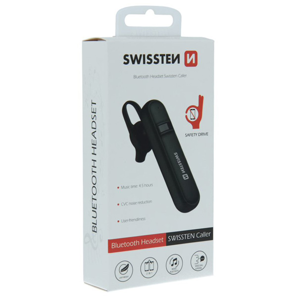 SWISSTEN Bluetooth headset caller słuchawka bluetooth słuchawka bluetooth handsfree regulacja głośności czarna bluetooth - obrazek 5