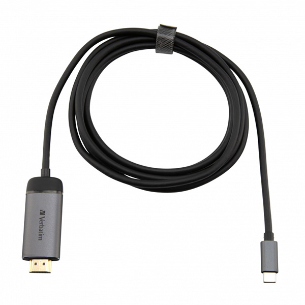 USB 3.1 hub 1 port 49144 szara długość przewodu 15m Verbatim adapter USB C na HDMI - obrazek 2