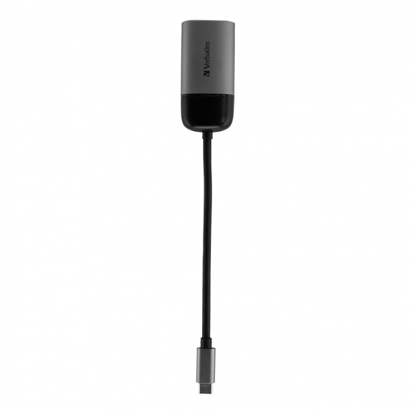 USB 3.1 hub 1 port 49145 szara długość przewodu 10cm Verbatim adapter USB C na VGA - obrazek 4