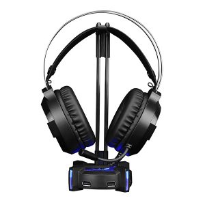 Marvo Podświetlany stojak na słuchawki HZ 04 4x USB 3.0 HUB czarny
