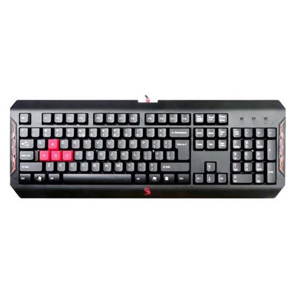 A4Tech Bloody Q100 klawiatura CZ do gry LED z 5 st. regulacją rodzaj przewodowa USB czarna - obrazek 2