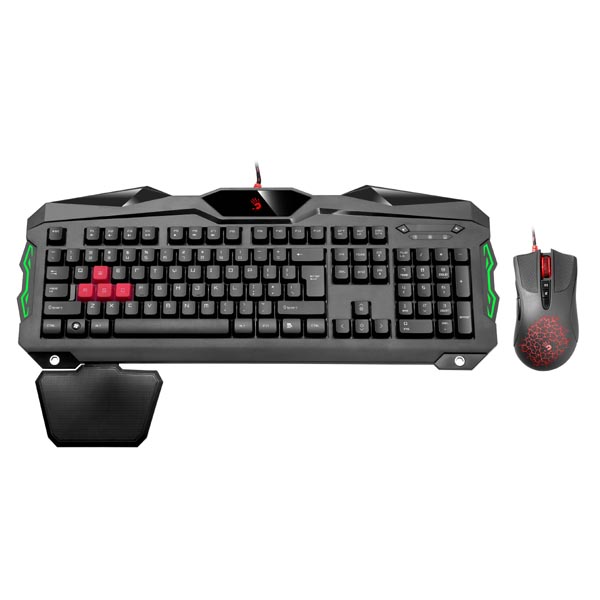 A4Tech BLOODY B2100 zestaw klawiatura z przewodową myszą optyczną CZ do gry podświetlana klawiatura odporna na zalanie rodzaj