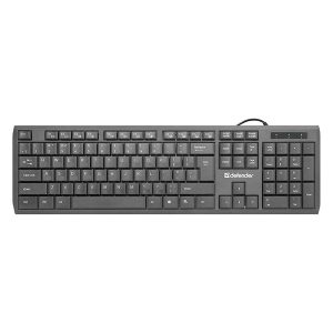 Defender OfficeMate SM 820 klawiatura US multimedialny cicha powiększone klawisze enter backspace crtl rodzaj przewodowa US