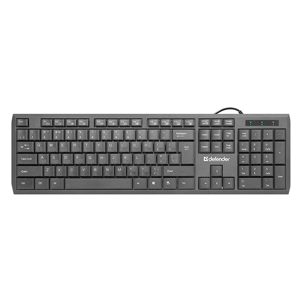 Defender OfficeMate SM 820 klawiatura US multimedialny cicha powiększone klawisze enter backspace crtl rodzaj przewodowa US