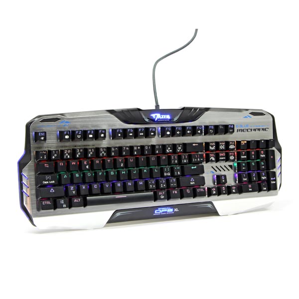 E blue Mazer Mechanical 729 klawiatura CZ do gry podświetlana brązowe przełączniki rodzaj przewodowa USB czarna mechaniczn - obrazek 3