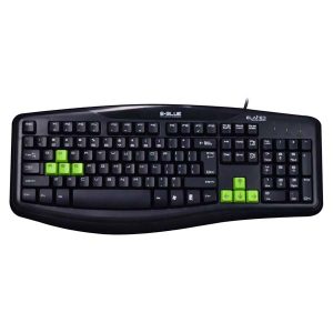 E blue Elated klawiatura US do gry odporna na zalanie rodzaj przewodowa USB czarna