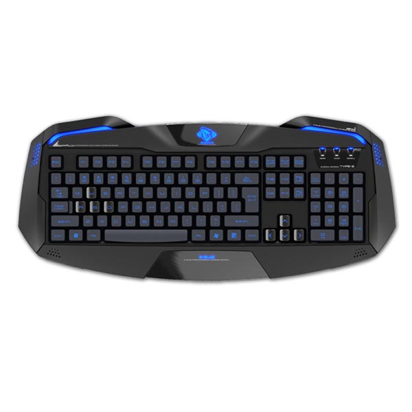 E blue Auroza klawiatura US do gry podświetlane krawędzie rodzaj przewodowa USB czarna - obrazek 2