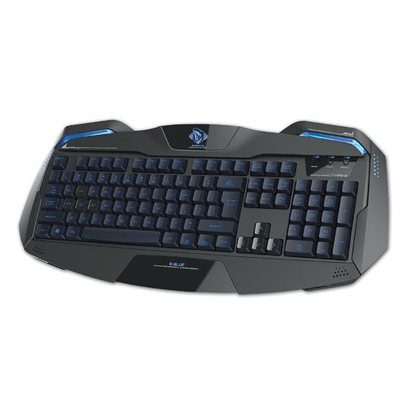 E blue Auroza klawiatura US do gry podświetlane krawędzie rodzaj przewodowa USB czarna - obrazek 5
