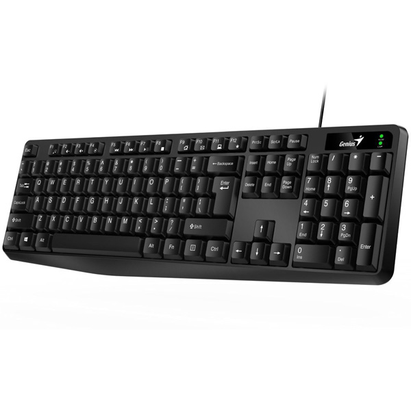 Genius KB 117 klawiatura CZ SK klasyczna wodoodporny rodzaj przewodowa USB czarna nie - obrazek 2
