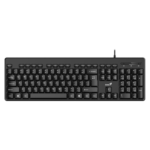 Genius KB 116 klawiatura CZ SK klasyczna wodoodporny rodzaj przewodowa USB czarna nie