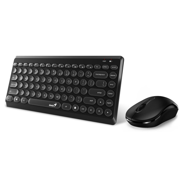 Genius LuxeMate Q8000 zestaw klawiatura z myszą optyczną bezprzewodową 4x AAA CZ SK klasyczna 2.4 Ghz bezprzewodowa czarn - obrazek 3