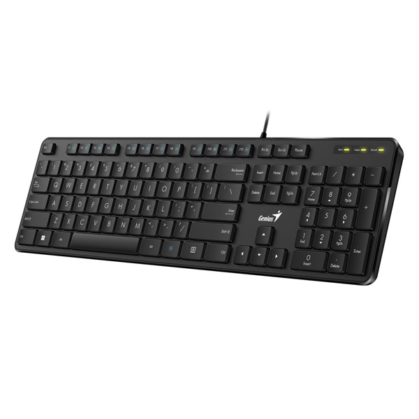 Genius Slimstar M200 klawiatura CZ SK klasyczna cicha rodzaj przewodowa USB czarna nie - obrazek 2