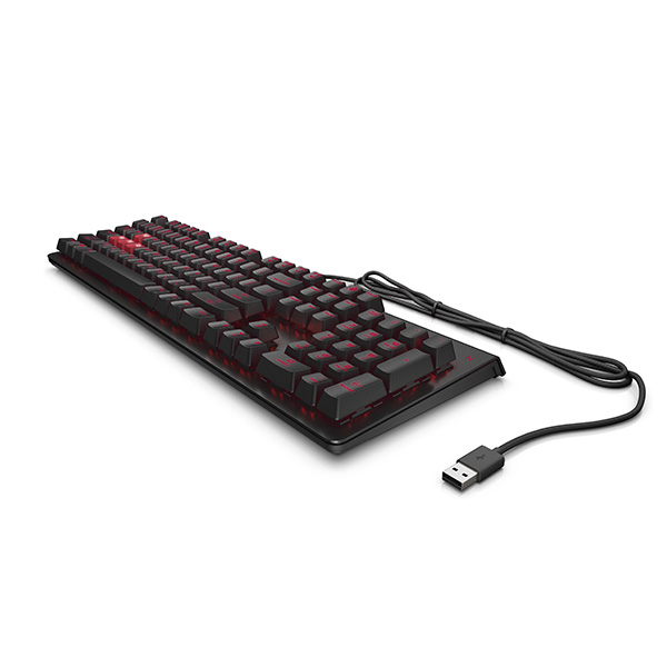 HP Omen by HP Encoder klawiatura CZ SK do gry mechaniczna podświetlana rodzaj przewodowa USB czerwona - obrazek 2