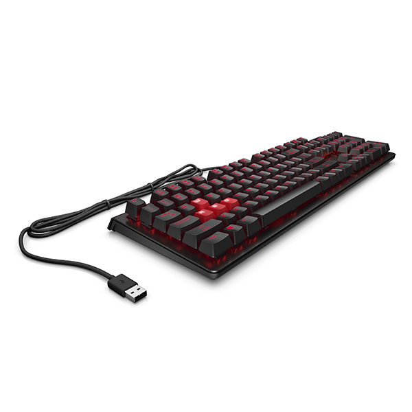 HP Omen by HP Encoder klawiatura CZ SK do gry mechaniczna podświetlana rodzaj przewodowa USB czerwona - obrazek 3