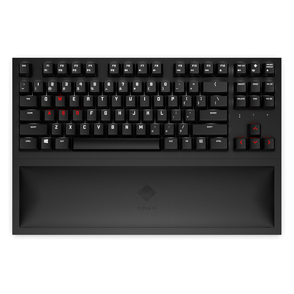 HP Omen Spacer TKL klawiatura integrovana US do gry mechaniczna podświetlana rodzaj 2.4 GHz bezprzewodowa czarna