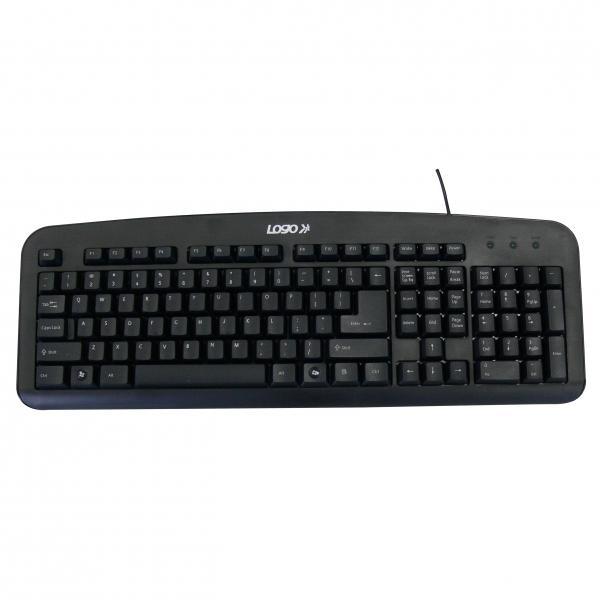 Logo Standard klawiatura US klasyczna przewodowa USB czarna