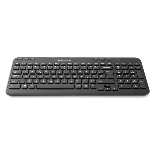 Logitech K360 klawiatura AA CZ multimedialny odbiornik Logitech Unifying rodzaj 2.4 GHz bezprzewodowa czarna