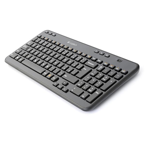 Logitech K360 klawiatura AA CZ multimedialny odbiornik Logitech Unifying rodzaj 2.4 GHz bezprzewodowa czarna - obrazek 2