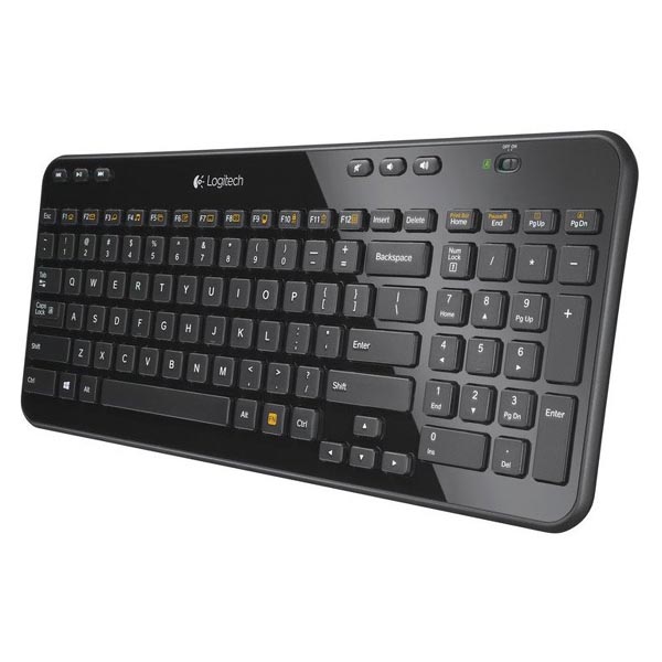 Logitech K360 klawiatura AA CZ multimedialny odbiornik Logitech Unifying rodzaj 2.4 GHz bezprzewodowa czarna - obrazek 3