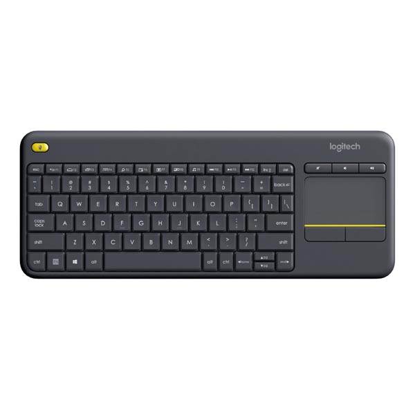 Logitech K400 Plus klawiatura AA US multimedialny 2.4 GHz bezprzewodowa czarna