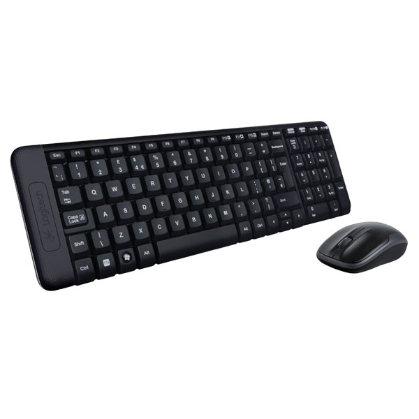 Logitech MK220 zestaw klawiatura z myszą optyczną bezprzewodową AAA US klasyczna 2.4 Ghz bezprzewodowa czarna 2x baterie - obrazek 2