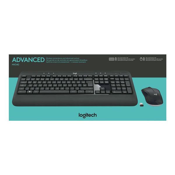 Logitech MK540 zestaw klawiatura z myszą optyczną bezprzewodową AA US multimedialny odbiornik nano z technologią Logitech Uni - obrazek 5