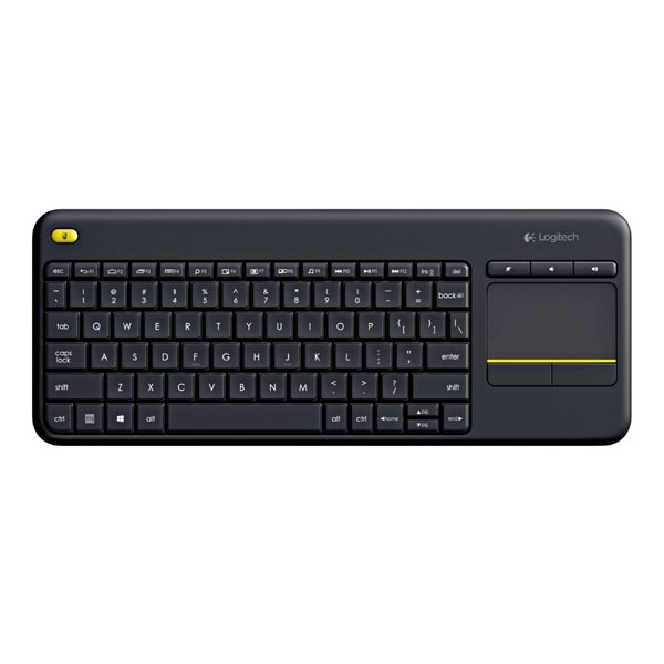 Logitech K400 Klawiatura CZ multimedialny inteligentny touchpad rodzaj 2.4 Ghz bezprzewodowa czarna