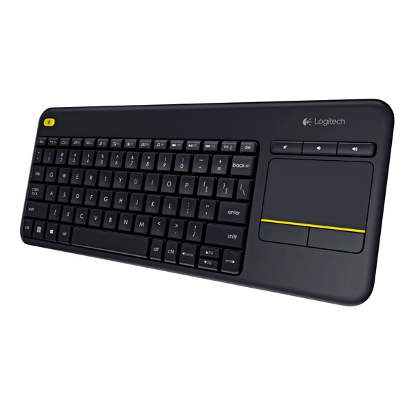 Logitech K400 Klawiatura CZ multimedialny inteligentny touchpad rodzaj 2.4 Ghz bezprzewodowa czarna - obrazek 2
