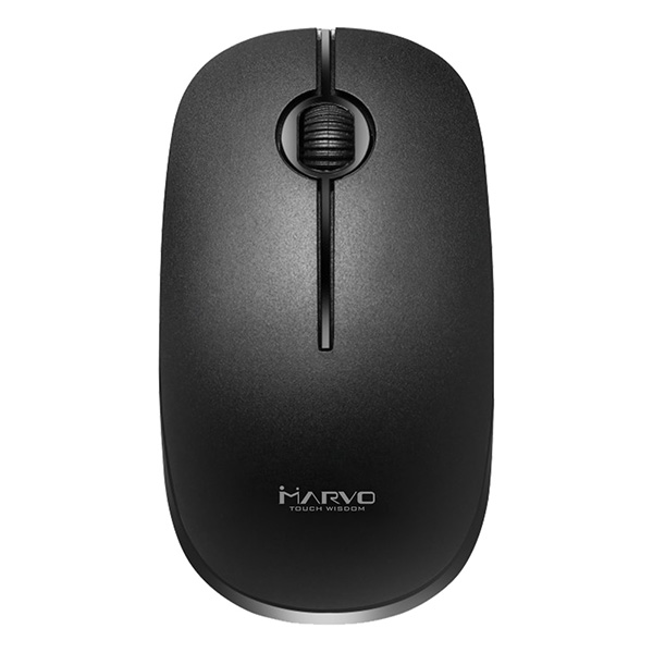 Marvo DCM002WE BK klawiatura z myszką bezprzewodową US biurowy bezprzewodowa rodzaj czarna - obrazek 4