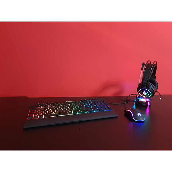 Marvo CM305 RGB zestaw klawiatura + mysz i słuchawki dla graczy CZ SK do gry membranowa rodzaj przewodowa USB czarna RGB p - obrazek 6
