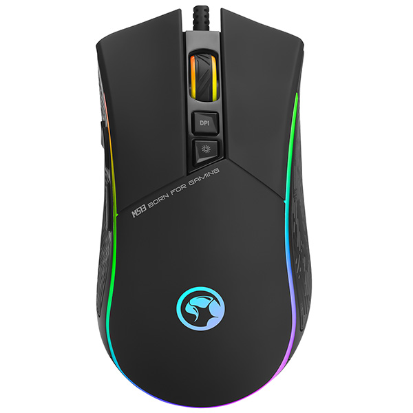 Marvo CM305 RGB zestaw klawiatura + mysz i słuchawki dla graczy US do gry membranowa rodzaj przewodowa USB czarna RGB podś - obrazek 3