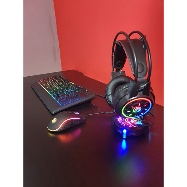 Marvo CM305 RGB zestaw klawiatura + mysz i słuchawki dla graczy US do gry membranowa rodzaj przewodowa USB czarna RGB podś - obrazek 8