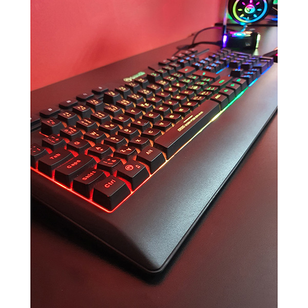 Marvo CM305 RGB zestaw klawiatura + mysz i słuchawki dla graczy US do gry membranowa rodzaj przewodowa USB czarna RGB podś - obrazek 10