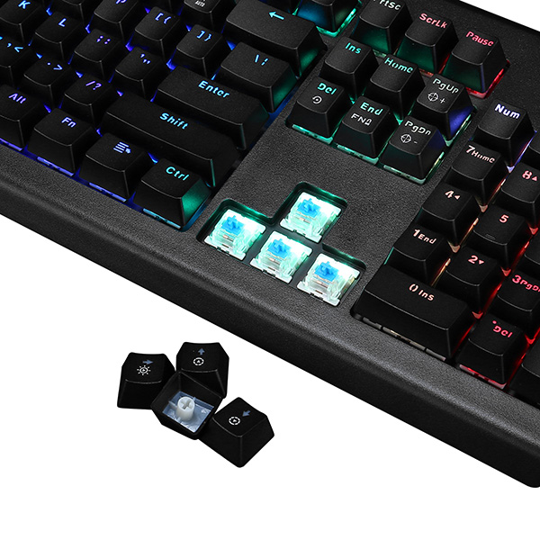 Marvo KG959G klawiatura US do gry niebieskie przełączniki nadruk PUBG rodzaj przewodowa USB czarna mechaniczna podświetl - obrazek 3