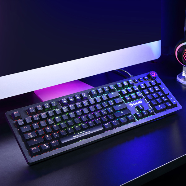 Marvo KG917 klawiatura US do gry podświetlona rodzaj przewodowa USB czarna mechaniczna klawisze PUBG - obrazek 10