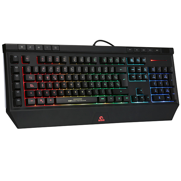 Marvo KG869 Klawiatura US do gry podświetlona rodzaj przewodowa USB czarna podświetlona - obrazek 3