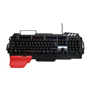 Red Fighter K2 klawiatura CZ SK do gry podświetlona rodzaj przewodowa USB czarna wymienna podkładka pod nadgarstek stand d