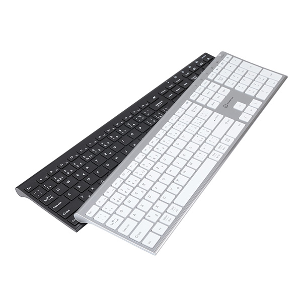 Powerton UltraSlim klawiatura integrovana CZ SK Multi Device rodzaj 2.4 GHz Dongle + Dual Bluetooth bezprzewodowa czarna - obrazek 9