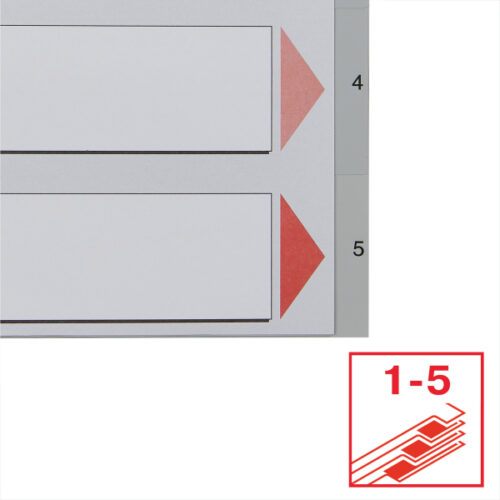 100103_04-2.jpg Przekładki plastikowe szare PP numeryczne A4 Esselte, 1-5