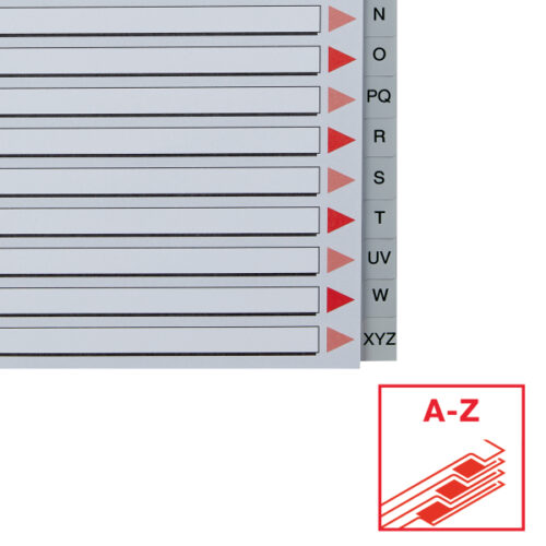 100112_04-2.jpg Przekładki plastikowe szare PP alfabetyczne A4 Esselte, A-Z