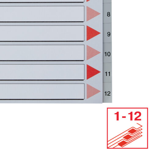 100125_04-2.jpg Przekładki plastikowe szare PP alfabetyczne A4 Esselte, 1-12 maxi