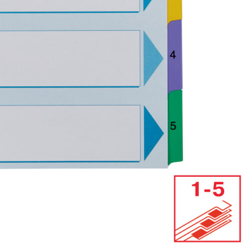 100160_04-2.jpg Przekładki kartonowe Mylar A4 Esselte, biały 1-5